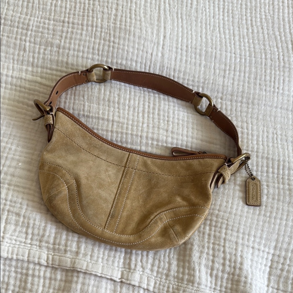 Coach Tan Leather Shoulder Bag